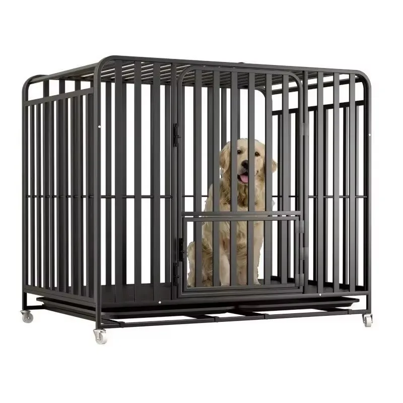 Customized Design Pet House Cages Metal Playpen Cat Outdoor Kennel Extra Large Big Strong Pet Crates With Double Doors for Dogs