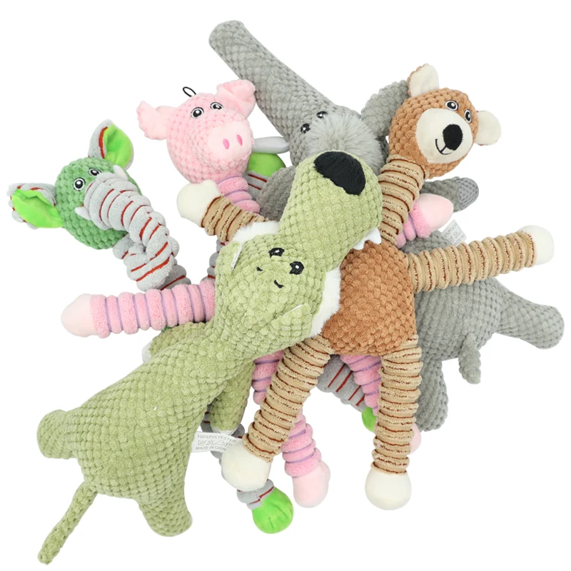 Customized Designer Biodegradable Gift Sets Big Squeaky Funny Cat Pet Chew Dog Plush Squeak Interactive Toys for Dogs