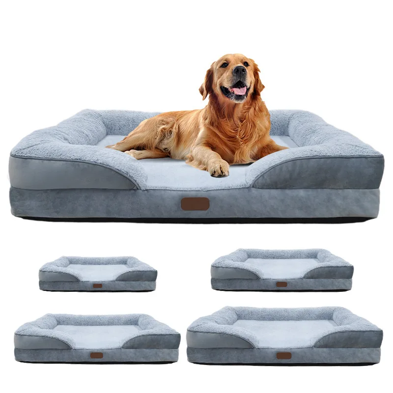 Customized Eco Friendly Dog Bed Autumn Winter Plush Thickened Kennel Scratch Resistant Pet Mattress Small Medium Puppy Sofa