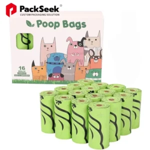 Customized Eco Friendly Dog Walking Poop Dispenser Plastic Disposable Bags Custom Plastic Bag