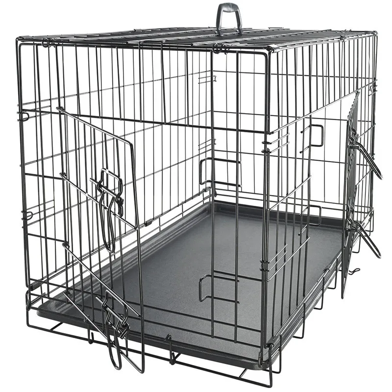 Customized Large Pet Cages Kennels Portable Iron Wire Folding Dog Cage for Indoor & Outdoor Use Car Crate & Dog House