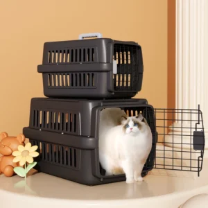 Customized Logo Multi Function Outdoor Pet Carrier Cage Aviation Case Plastic Pet Products for Travel Pet Carriers Travel