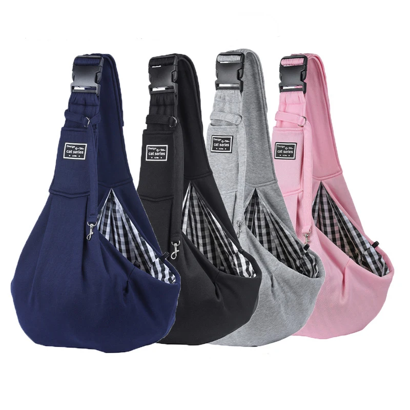 Customized Logo Portable Pet Carrier Bag Carry Cat Dog Puppy Travel BagDog Bag Pet Sling Carrier for Outdoor Single Shoulder