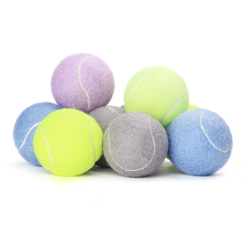 Customized Logo Printed Durable Rubber Dog Tennis Ball Sports Training Chew Toy Promotion Gift for Pets