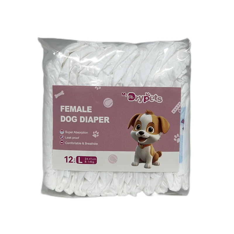 Customized Logo Super Absorbent Disposable Diapers Dog Diaper for Dogs Dog Diaper