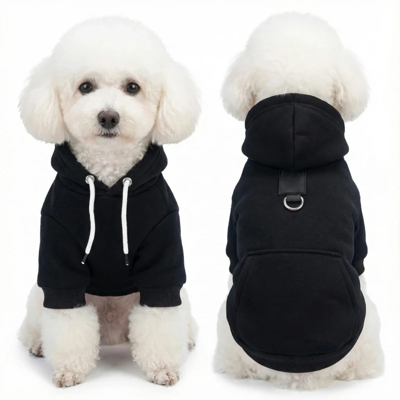 Customized Multi-Size Outdoor Traction Winter Plus Velvet Pet Sweater Pet Clothes Suitable for Small Dogs