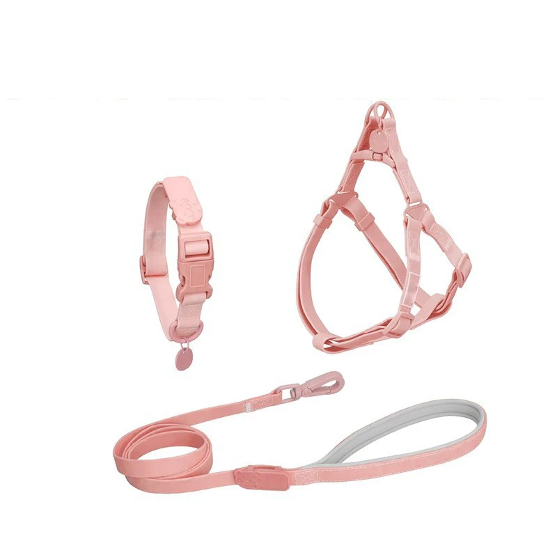 Customized Pet Dog Leashes Harness Dog Chains Collars PVC Material Vests Small and Large Dog Leashes