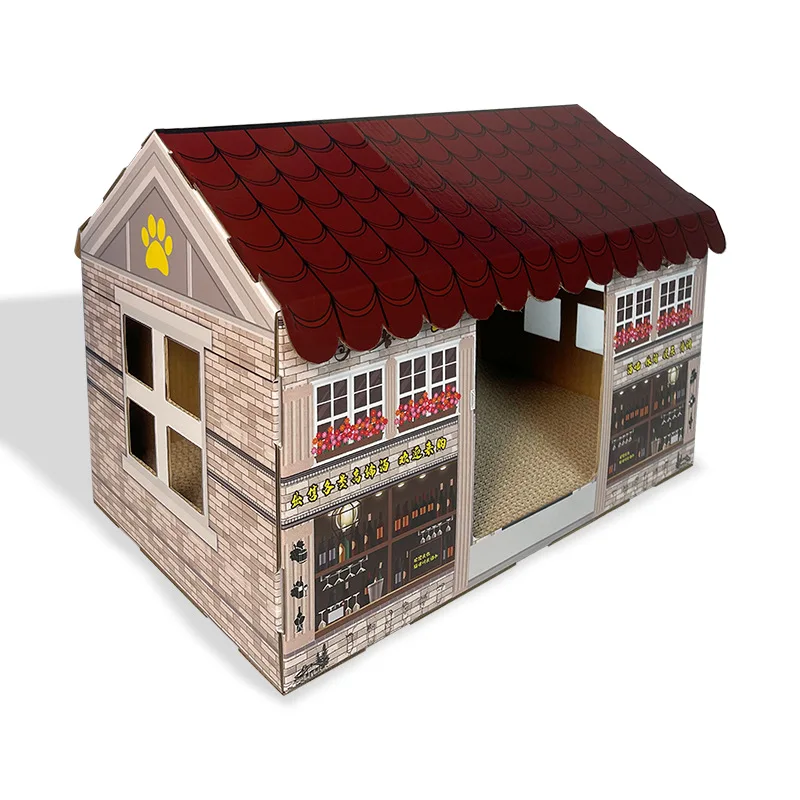 Customized Pet Houses Furniture Wood Bed Luxury Wooden Pet House Cat Solid Wood Cat House Indoor