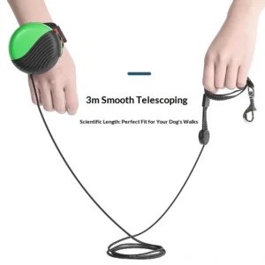 Customized Plastic Nylon Eco Friendly Durable Portable Dog Walking Retractable Traction Leash Multi color Wrist Strap Pet