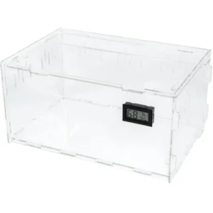 Customized Reptile Terrarium Breeding Tank Acrylic Reptile Feeding Box with Temperature Hygrometer