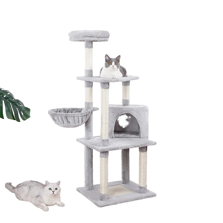 Customized Sisal Tower Cat Tree Sustainable Scratcher with Cactus Design for Cats