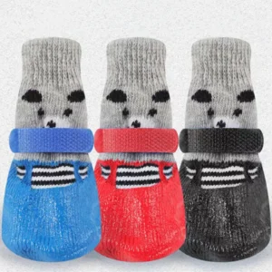 Cute Animal Pet Rain Boots Waterproof Silicone Dog Cat Socks Non Slip Sneaker Style Outdoor Shoes Classic Design for Keep Warm