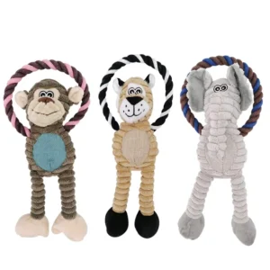 Cute Animal Shape Dog Toys Squeak Cleaning Pet Accessories for Training Lion Elephant Monkey Other Fun Shapes