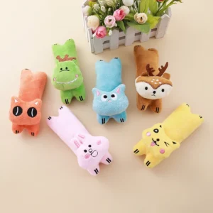 Cute Animal Shape Soft Dog Pet Plush Chew Toy Interactive Cat Toy Pet Supplies