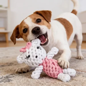 Cute Bear Shaped Cartoon Modern Multi Purpose Chew Toy for Cats and Dogs Durable Indoor Outdoor Interactive Rope Play