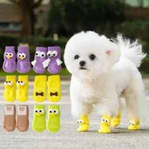 Cute Cartoon Pet Dog Socks Autumn Winter Warm Anti-Slip Socks for Dogs Paw Protection Dog Accessories