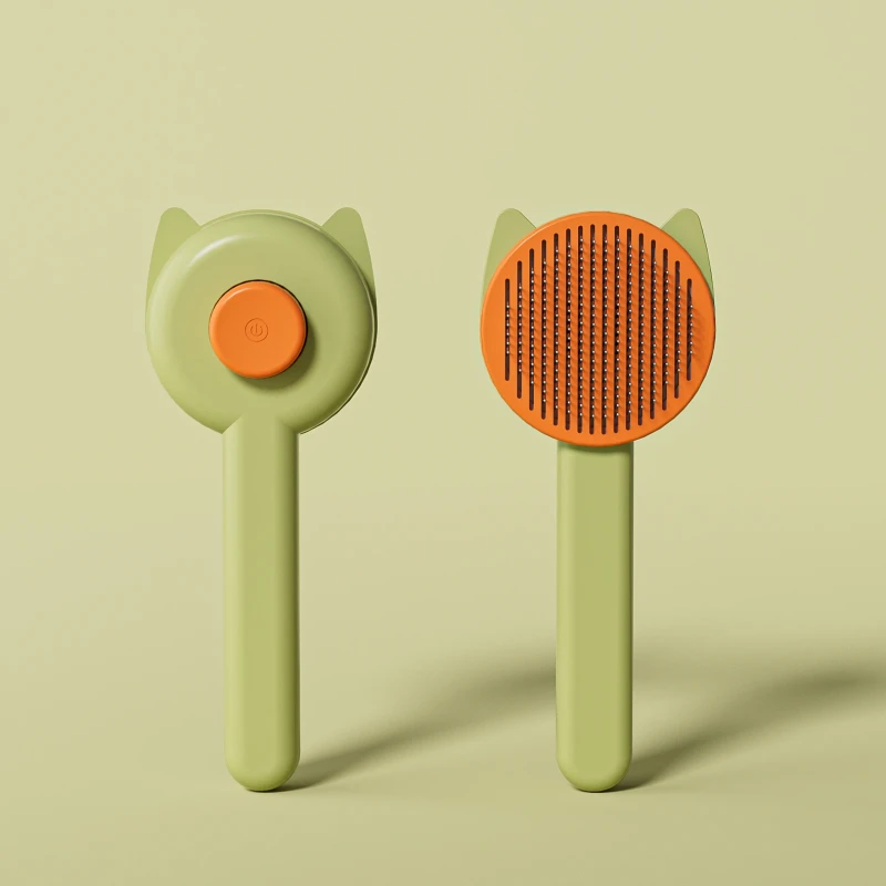 Cute Cartoon Style Plastic Pet Grooming Brush Efficient Cleaning Products
