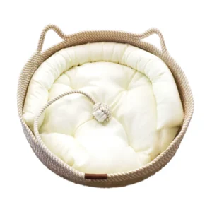 Cute Cat Cave Beds for Indoor Cats Portable with Washable Removable Cushion Felt Material