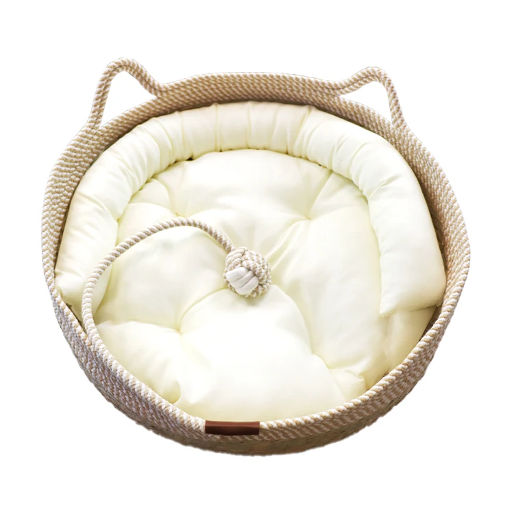 Cute Cat Cave Beds for Indoor Cats Portable with Washable Removable Cushion Felt Material