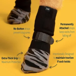 Cute Cat Dog Winter Pet Footwear Non Slip Waterproof Outdoor Shoes Socks Cotton Paw Print Pattern Warm Sport Style Rubber