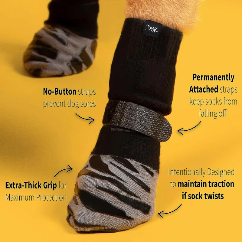 Cute Cat Dog Winter Pet Footwear Non Slip Waterproof Outdoor Shoes Socks Cotton Paw Print Pattern Warm Sport Style Rubber
