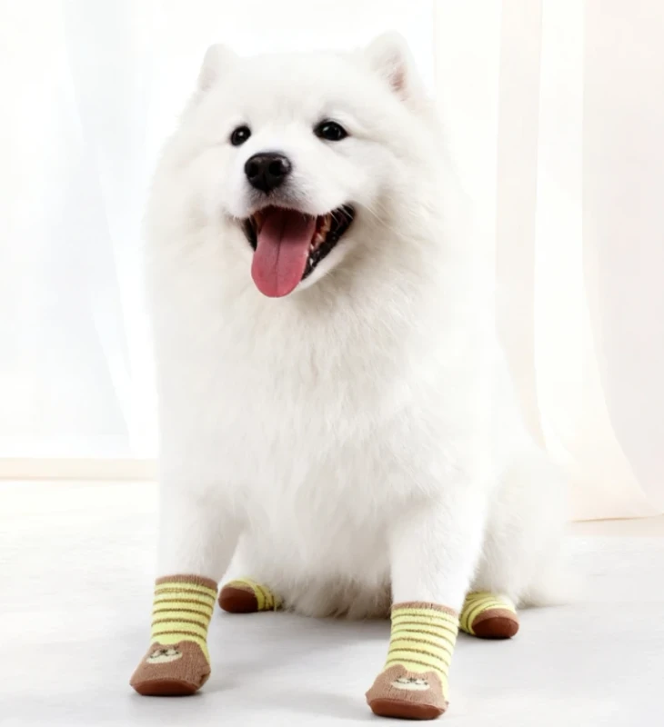 Cute Classic Christmas Breathable Luxury Cotton Pet Socks Animal Like Soft Comfortable Anti Slip Warm Durable Dogs&Cats Winter