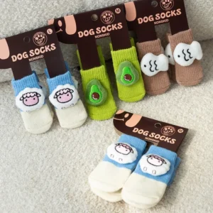Cute Cotton Pets Socks Non-slip Sole Design Soft Dogs Socks