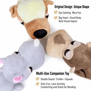 Cute Dog Toy Bite Resistant Safe Material Play Pet Sound Making Interactive Squeaky Toy Durable Portable Toy for Dog