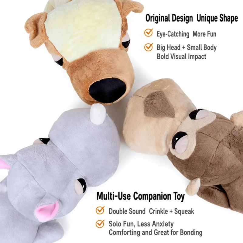 Cute Dog Toy Bite Resistant Safe Material Play Pet Sound Making Interactive Squeaky Toy Durable Portable Toy for Dog