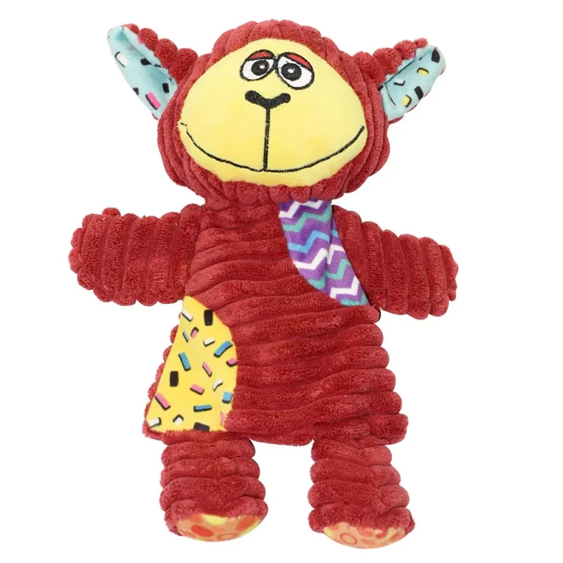Cute Eco-Friendly Dog Toy Chew-Resistant Teething Puppy Plush Self-Entertainment Sound Boredom Relief for Small Pets Crinkle