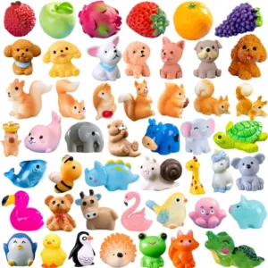 Cute Mini Animal Figurine Miniatures for Doll’s House Accessories Resin Statue Ornaments Garden Landscape Decorations