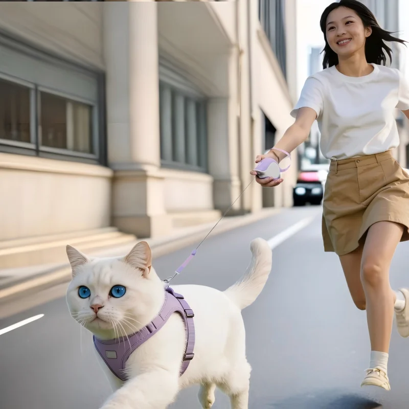 Cute Mouse Shape Automatic Retractable Adjustable Comfortable Lightweight Durable Pet Leash for Small Dogs Cats Puppies