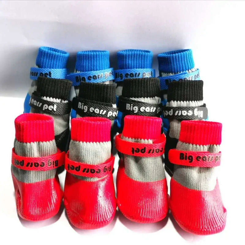 Cute Outdoor Sports Shoes for Small Dogs Cats Waterproof Pet Socks Teddy Bear Wear Resistant Protector Animal Pattern