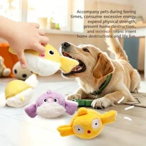 Cute Pet Chew Toy Squeaking Music Sound for Dogs Plush Toys with Tear Resistant Interactive Play Support Custom