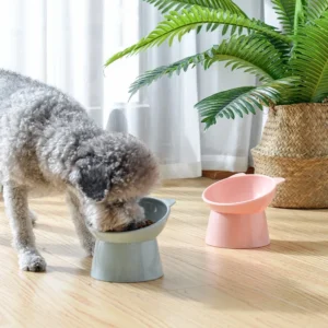 Cute Pet Products Food Water Bowls Dogs Cats Drinking Eating Dish Feeder
