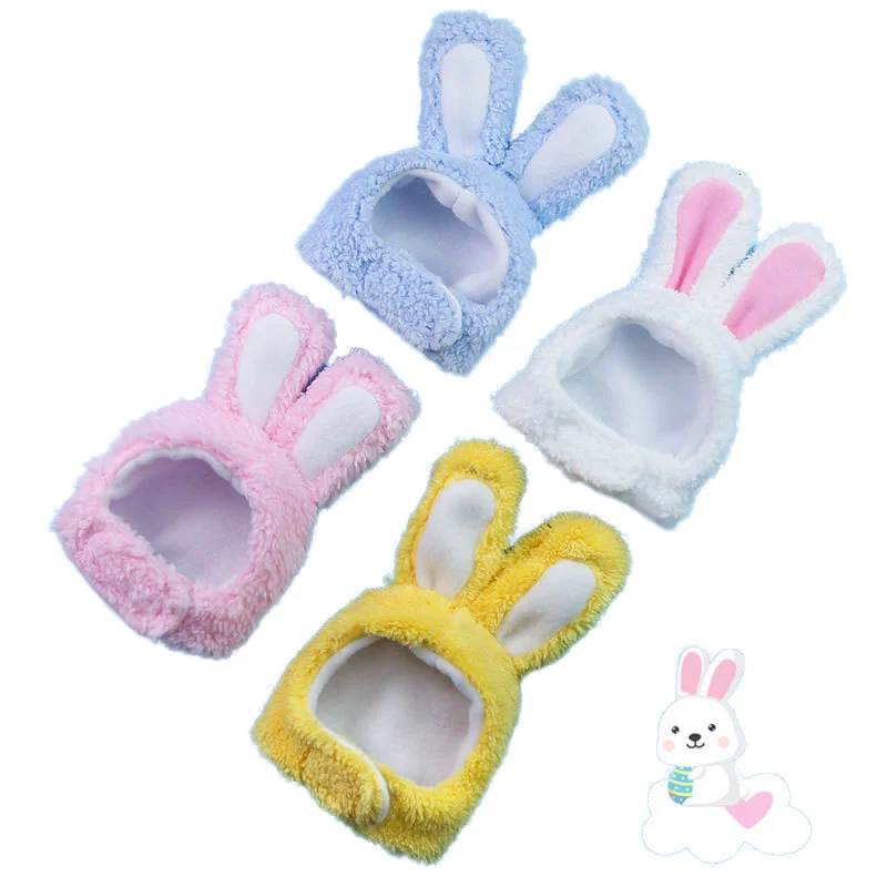 Cute Pet Rabbit Ear Hat Small Animal Supplies for Cat and Dog Head Cover for Furry Friends