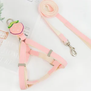 Cute Puppy Harness Vest Comfortable Dog Cat Harness Leash Pet Harness Set