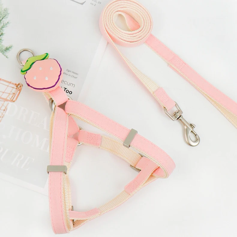 Cute Puppy Harness Vest Comfortable Dog Cat Harness Leash Pet Harness Set