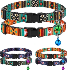 Cute Safety Cat Collar With Bell Breakaway Adjustable Necklace Pet Collar for Kitten
