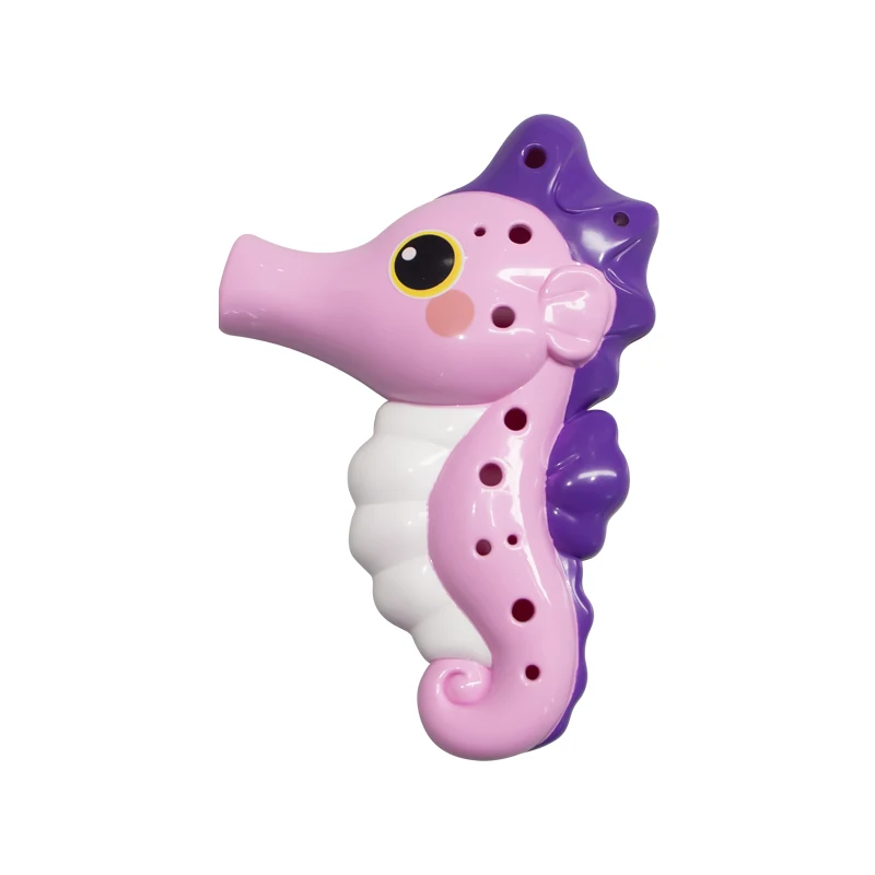 Cute Seahorse Flute Ocarina Toy Cartoon Sea Animal Kids Mini Wind Musical Instrument Whistle