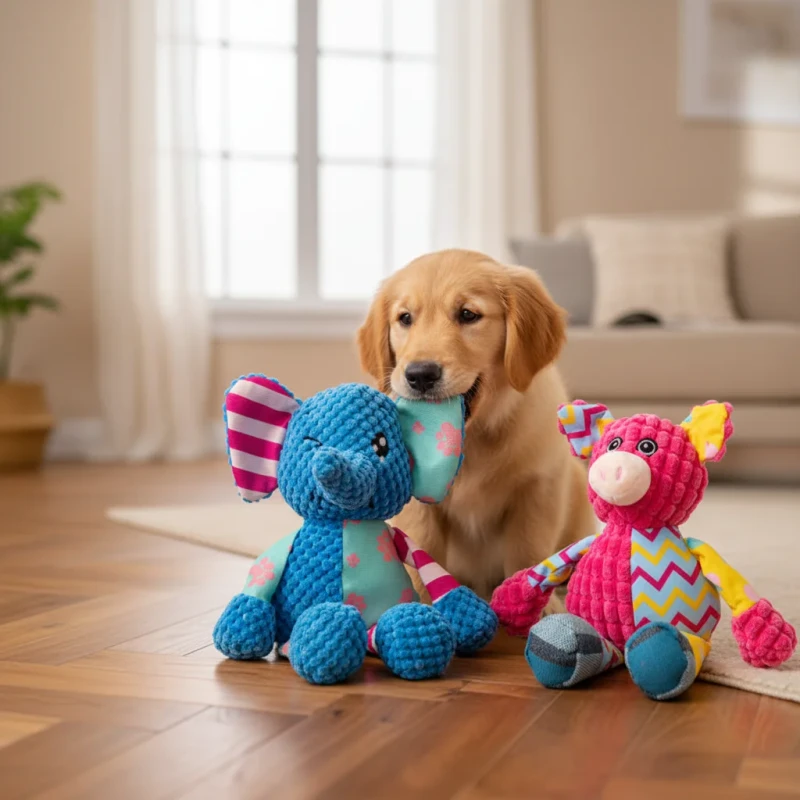 Cute Squeaky Chew Dog Plush Toy