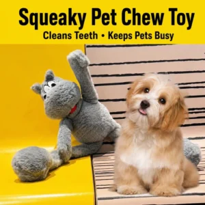 Cute Squeaky Pet Toy Tug Resistant Interactive Safe Material Dog Toy Boredom Relief Training Toy for Dog Washable