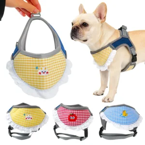 Cute Style Breathable Mesh and Lace Trim Pet Harness for Small Dog Fashion and Night Safety Factory Direct Supply
