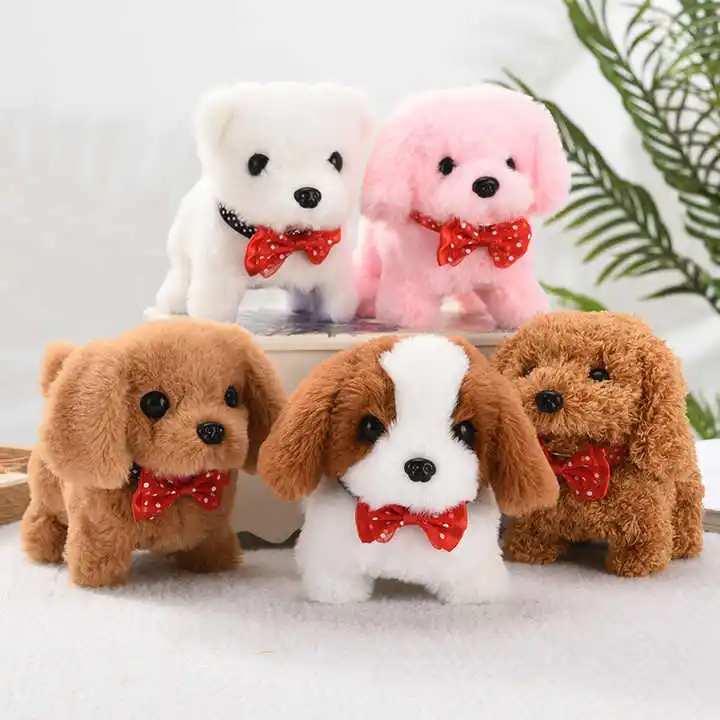 Cute Toy Dogs That Walks and Barks Tail Wagging Plush Interactive Electronic Pets Puppy Toys for Kids
