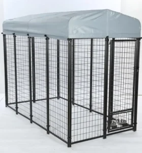 DIY Design Easy Install Black Popular Pre Assembled Kit Pet Cage Welded Metal Dog Crate Kennel Cage Dog Strong Metal Outdoor