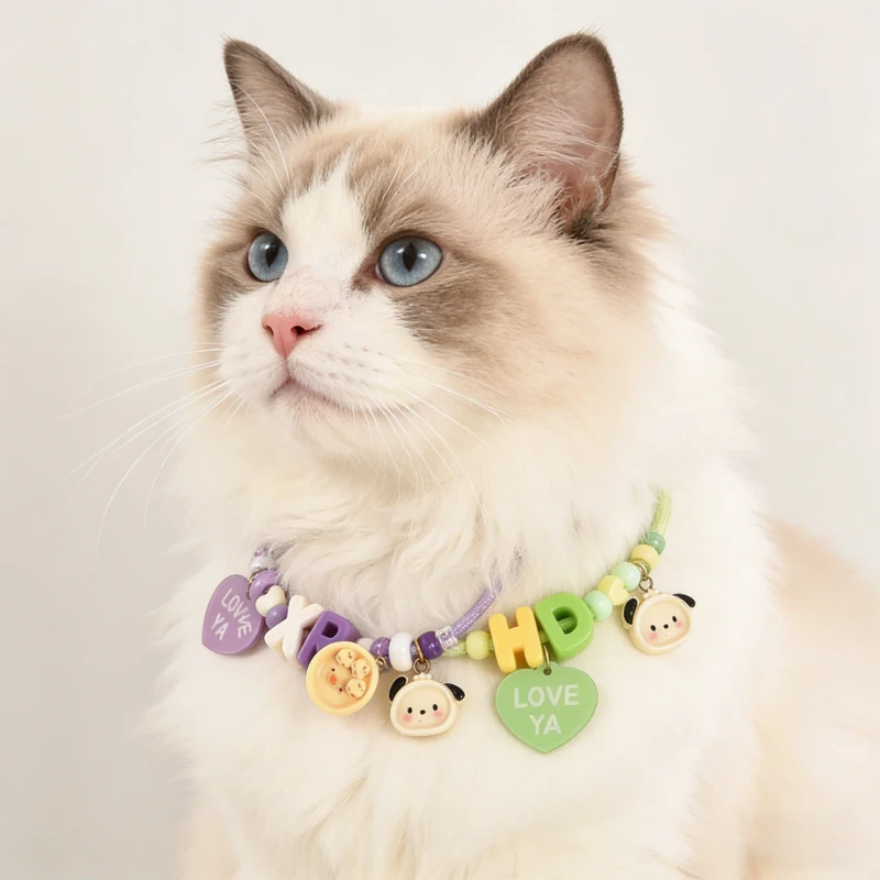 DIY Plastic Cartoon Material Kit Handmade Adjustable Pet Necklace Dog Cat Collars