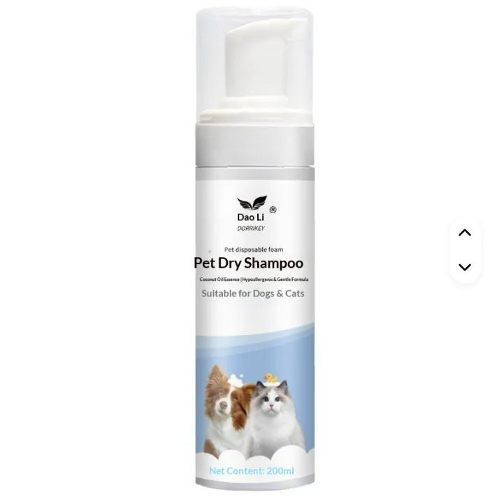 Daoliqi Pet No rinse Foam 200ml Dog & Cat Shampoo with Fragrance for Cleaning and Decontamination Bath Mild and Non irritating
