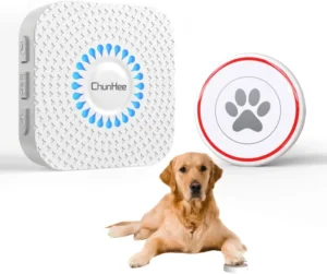Daytech Dog Touch Doorbell Wireless Waterproof Button 55 Ringtones Light Flashing Alert Training Outdoor Behavior Pet ABS