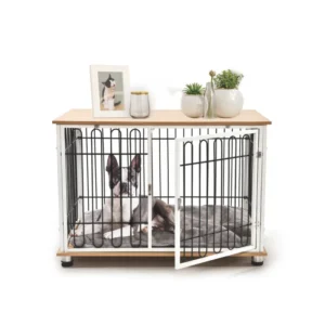 Decorative Crates Wooden Stainless Steel Heavy Duty Pet Cage Furniture Dog Kennels Stackable Dog Cages