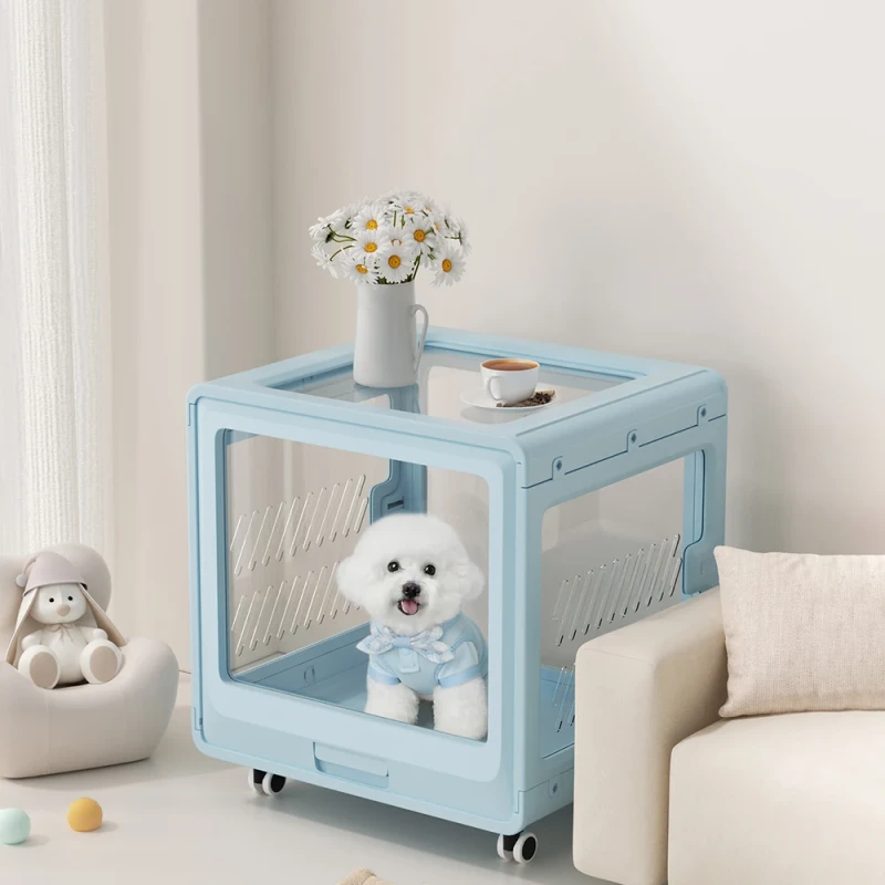 Decorative Pet Crates Clear Acrylic Heavy Duty Pet House Furniture Dog Kennels Stackable Dog Cages